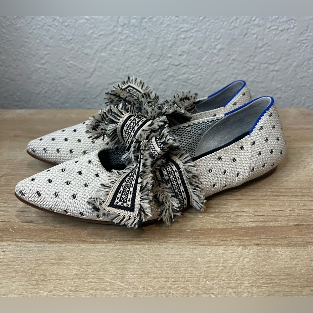 Rare Rothy’s Mary Jane Tuxedo Dots With Bow Women's Shoes 7 - Picture 2 of 6